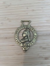 Antique Horse Brass Queen Victoria Golden Jubilee 1837 - 1887 Rare