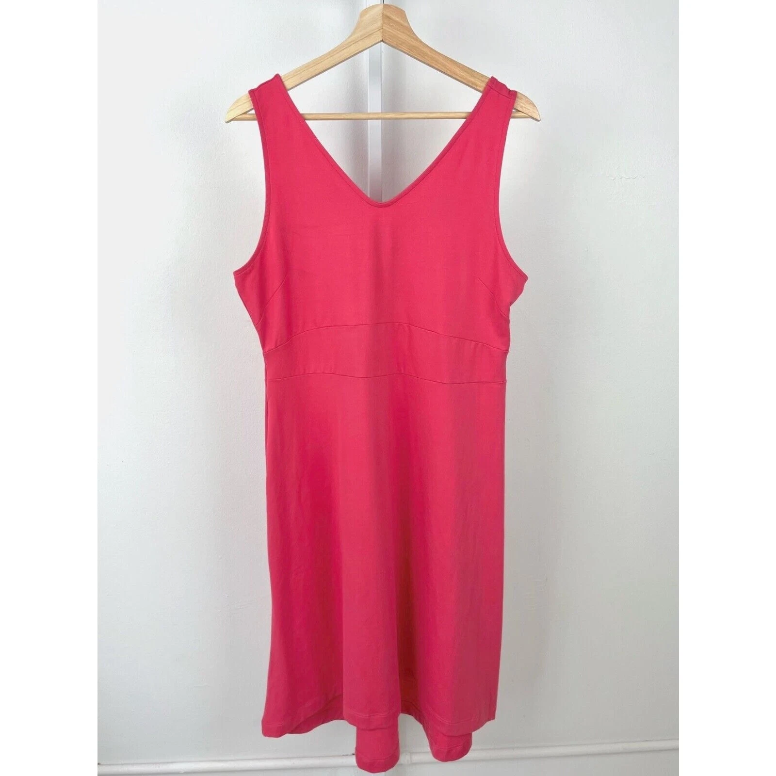 lole sleeveless v-neck knee length a-line stretch tank-top