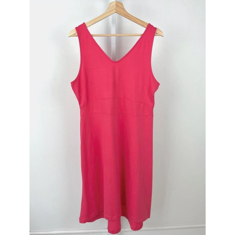 lole sleeveless v-neck knee length a-line stretch tank-top
