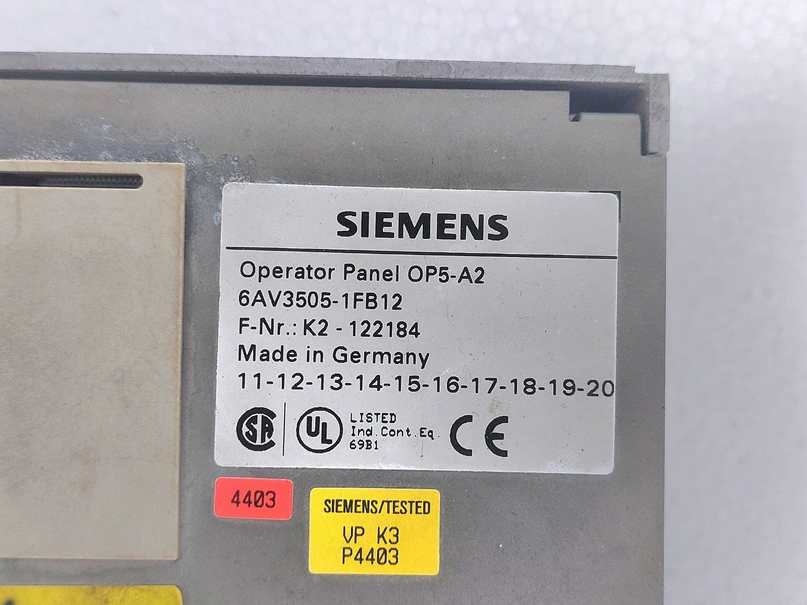 COROS OP5 HMI OPERATOR INTERFACE PANEL