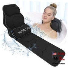 Luxury Full Body Bath Pillows for Tub-Extra Thick Bathtub Cushion with Black