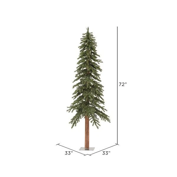 Árbol de Navidad artificial alpino natural Vickerman 6' x 33" Foto 2 de 3