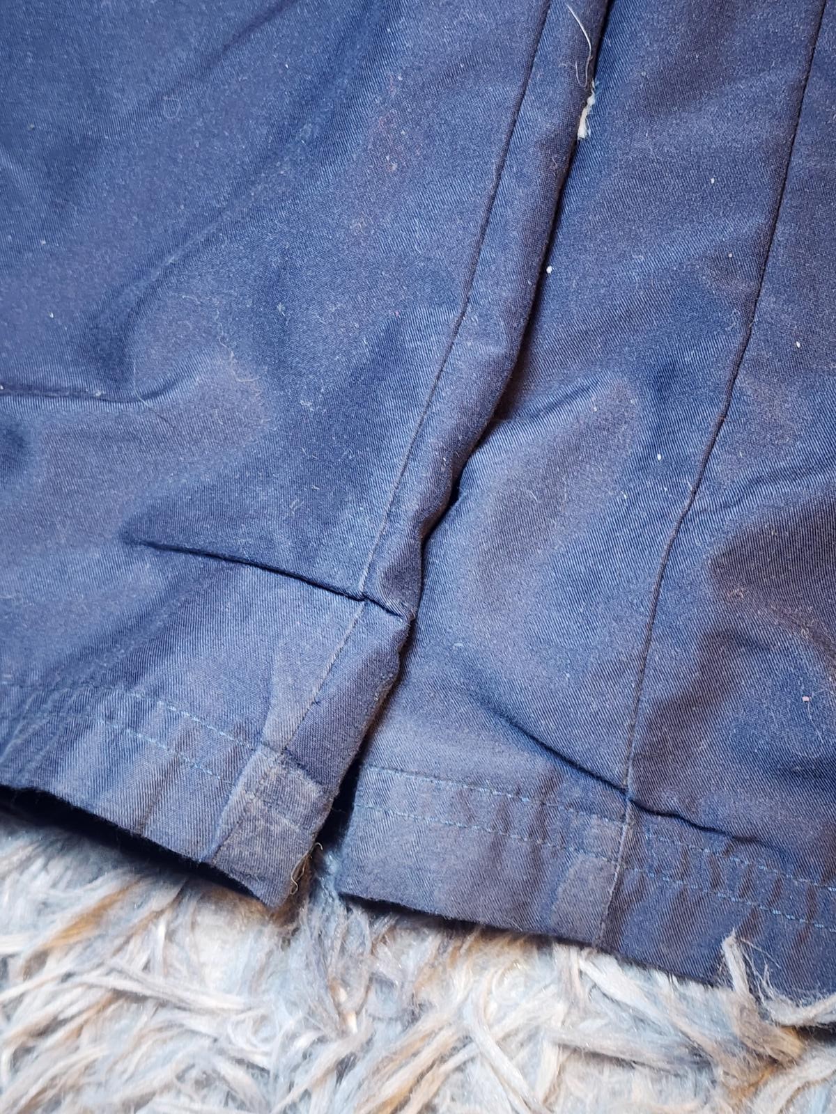 VTG Y2K Reebok Track Pants Wide-leg Ankle Zip Men's L Baggy Striped Blue Fleece thumbnail 3