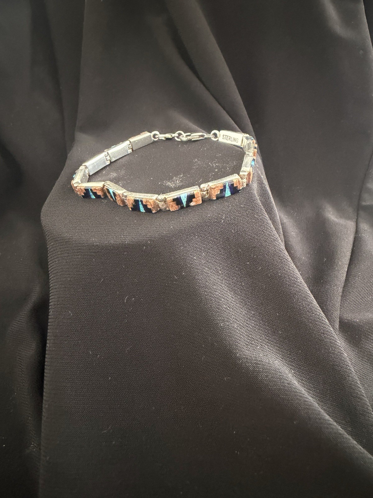 **Gorgeous Sterling Silver Handcrafted Opal Bracelet** 7.5”