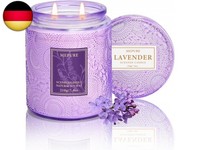 Lavendel Duftkerze Im Glas Mit Ca. 50 Std Brenndauer, Sanfter Lavendel