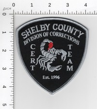 SHELBY COUNTY CERT TEAM   DOC TENNESSEE  COLLECTIBLE POLICE SHERIFF PATCH