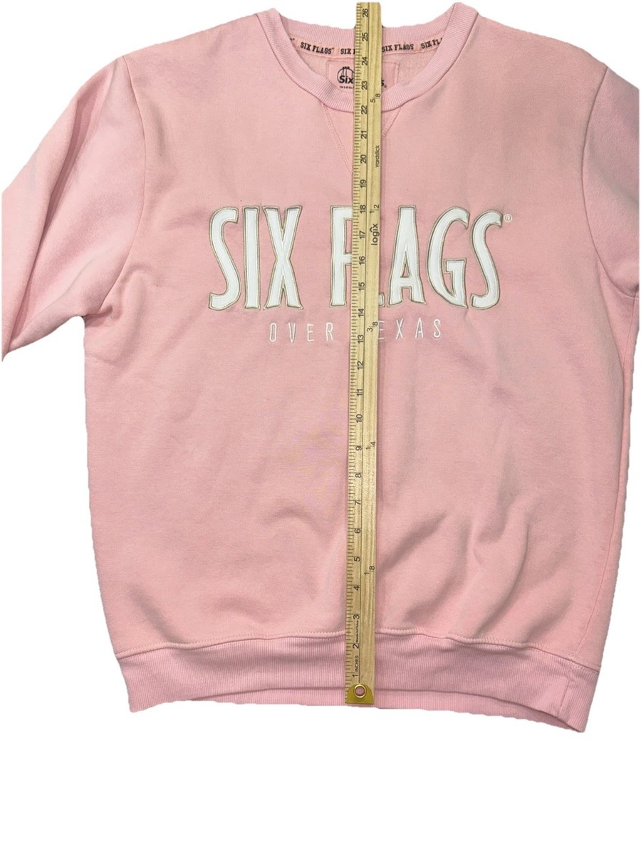 Six Flags Over Texas Pink Crew Neck Pullover Sweatshirt Women’s Small View 5