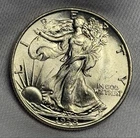 Lustrous Mint State 1938-P Walking Liberty Silver Half Dollar, Orig Uncirculated