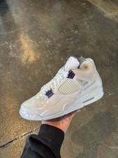 Jordan 4 sneakers uomo viola metallizzato taglia 11,5 nuove con scatola