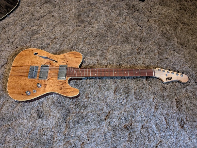 🎸 IYV ITF-300 NA Natural Maple Semi-Hollow Telecaster-Style Guitar (read desc)
