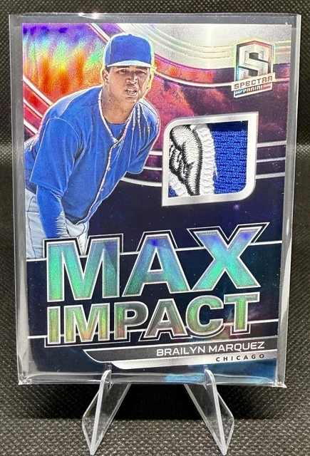 2021 Panini Spectra #MI-BM Brailyn Marquez Max Impact Materials Nebula Prizm 1/1