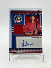 2023 USA STARS & STRIPES ANDREW GARCIA RC AUTO GU JERSEY #NTDP-AG