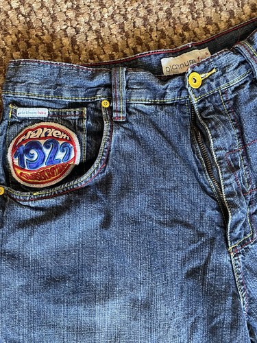 Rare 2000’s Fubu Jeans (Harlem Globetrotters W/ Patches) Men’s Size 34-36 - Picture 6 of 10
