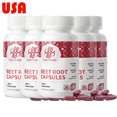 1-5x Beet Root 1800 mg Strength 20:1 Extract, Nitric Oxide Support 90 Capsules