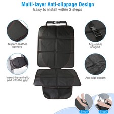 2PCS Car Seat Protector Mat Booster Padding Cushion Leather Cover for Kids Baby
