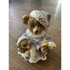 Vintage Greenbrier International Santa Teddy Bear Christmas Presents Figurine
