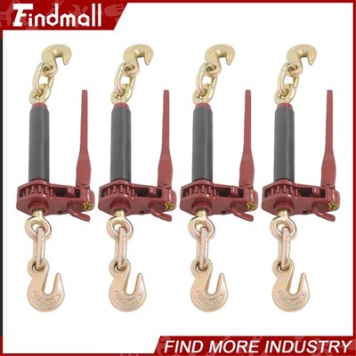Findmall 4Pcs 5/16''-3/8'' G70 7100Lbs Transport Chain Folding Ratchet Load Binder