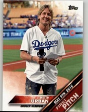 2016 Topps Update Keith Urban First Pitch #FP-5 Los Angeles Dodgers
