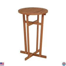 Furinno TIOMAN Outdoor Patio Table - Stylish Teak Oil Side Table for Garden
