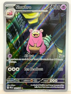 Pokemon Slowbro 090/084 Illustration Rare Pitch Black Holo Near Mint