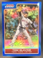 2006 Bowman Chrome Tom Glavine Blue Refractor /150 #173 New York Mets