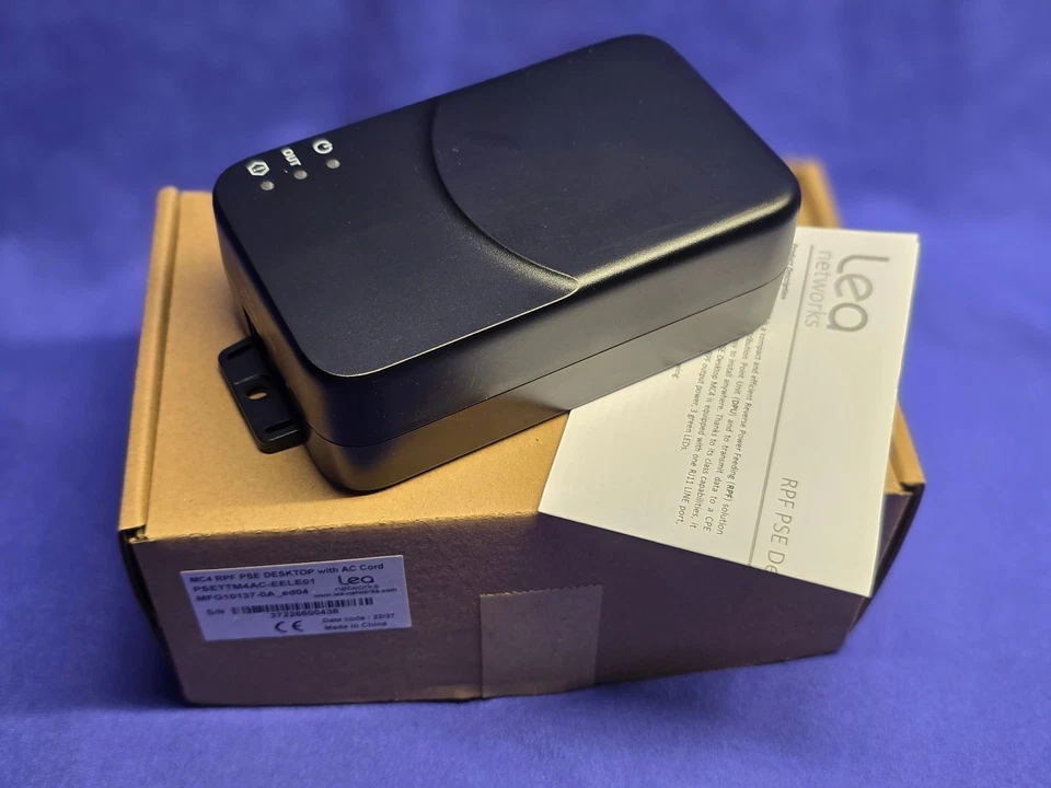 LEA Networks MC4 RPF PSE Desktop PoE-Injektor Ethernet Netzteil Umwandler Intern