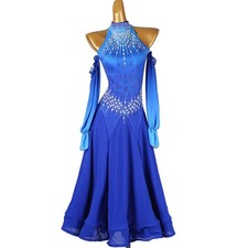 NEW Latin Ballroom Dance Dress Modern Salsa Waltz Standard Long Dress F967