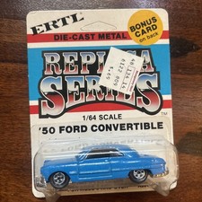 Ertl Replica Series 1916 1950 Ford Convertible Blue 164 1981 Moc