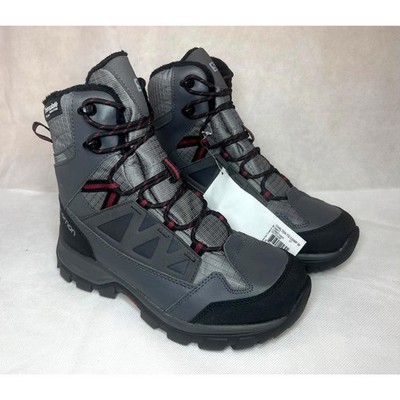 Salomon Winter Snow Boots Women s Size 5.5 Chalten TS CSWP Gray Thinsulate NWT