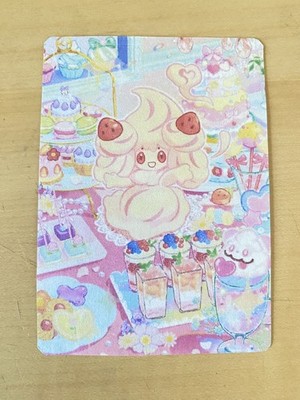 Anime ART STYLE Alcremie  Fan Full Art Pokemon Custom Card/perfect bookmark 