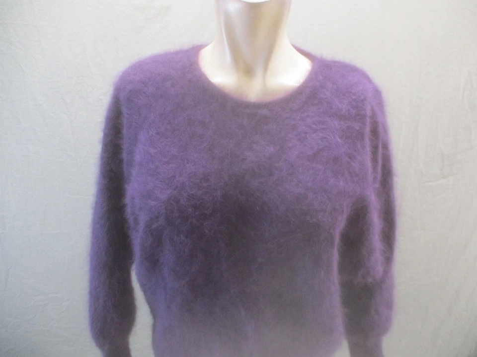 Lindo Suéter Suave Acogedor Lira Talla S Para Mujer Púrpura Mezcla Angora Alta Moda 320 Foto 2 de 4