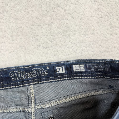 Miss Me Shorts Damen 27 W32 blau Denim mittlerer Bund amerikanische Flagge verziert Y2K - Bild 6 von 9
