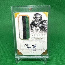 2014 Panini Flawless Gold Auto Game Worn Patch  Greats  Ronnie Lott /10 Jets