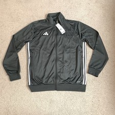 Adidas Tiro 25 Essentials Grey/White Full Zip Jacket Mens Size Large NEW