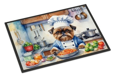 Brussels Griffon The Chef Doormat Front Door Mat Indoor Outdoor Rugs for