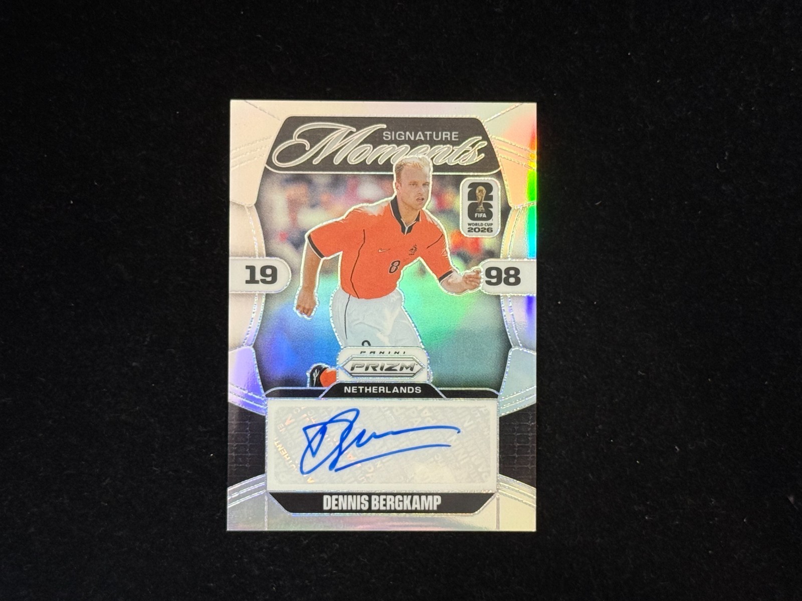 Dennis Bergkamp 2026 Panini Prizm World Cup Auto 18/75 #SM-DB Netherlands