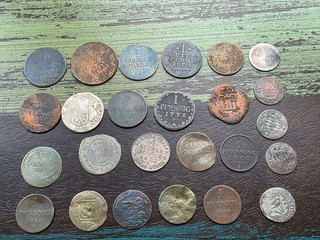 25x alte Münzen Deutschland Sachsen Silber ab 1695 1863 Konvolut