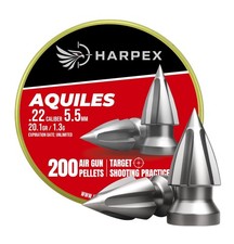 Harpex Aquiles .22 ( 5.5mm) Caliber Airgun Pellets 20.1gr Pointed Arrowhead Lead