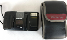 Vintage Chinon Auto GL Focus Free DX 35mm Camera With Case Tested