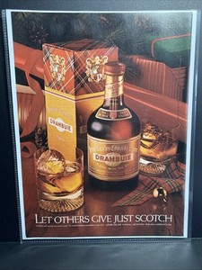 1983 Vintage Printed Ad, Wall Art, Drambuie Holidays (1586)
