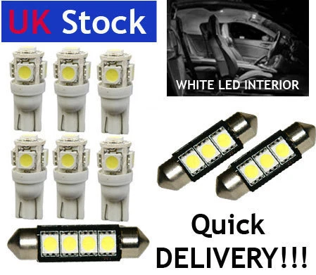 INTERIOR LED Lights Bulbs KIT WHITE fit VW PASSAT B5 97-00