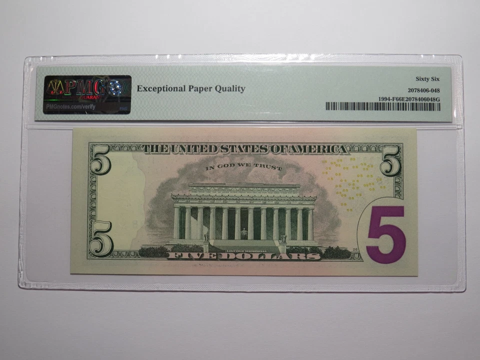 $5 2009 Fancy Near Solid Serial Number Federal Reserve Bank Note Bill #11111143 - Image 4 of 4