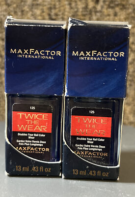 2 Max Factor Twice The Wear 125 Doubles your Nail Color Wear , Discontinued 