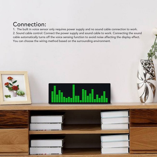 Music Spectrum Clock 384 RGB LED Digital Music Audio Spectrum Analyzer Display - Picture 21 of 24