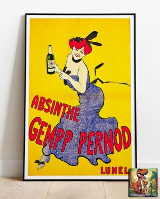 Absinth Gemp Pernod Werbeposter ähnlich A1 - 36''x24''