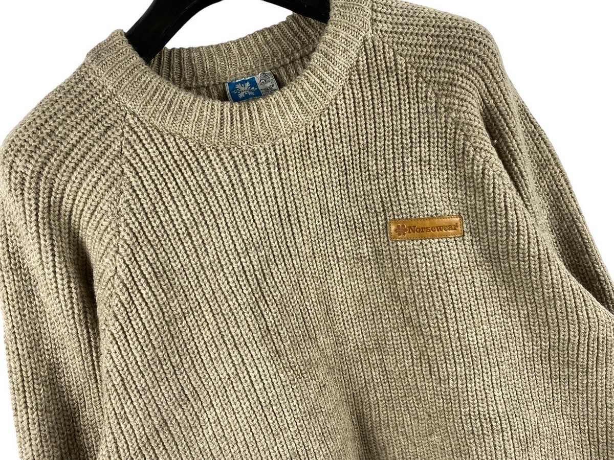vintage NORWAY Sweater Norsewear wool ethnic Nordic ornament pattern authentic S