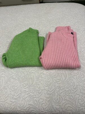 Marks And Spencer Damen Pullover Small X 2 Rosa Grün