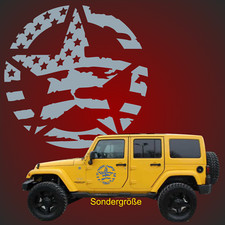 1x Aufkleber US Army Sterne 40cm Jep 4 x 4 Off Road Ranger Helm Motorrad US USA