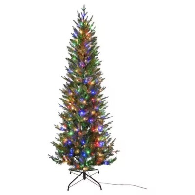 Celebrations 7 ft. Slim LED 350 Light Fraser Fir Color Changing Christmas Tree