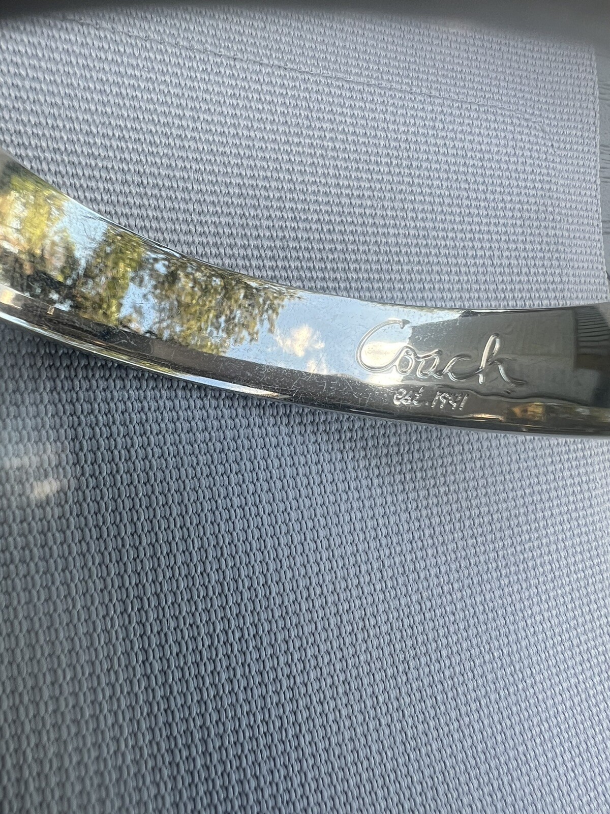 An Authentic COACH Bangle Hinged Bracelet Black E… - image 3